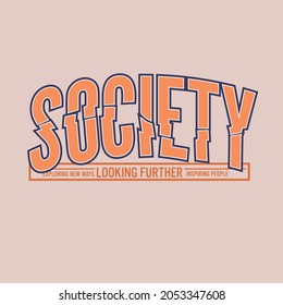 COLLEGIATE VARSITY GRAPHIC  WITH SOCIETY TYPOGRAPHY FOR UNISEX USE VECTOR ILLUSTRATION