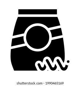 collentani pasta glyph icon vector. collentani pasta sign. isolated contour symbol black illustration