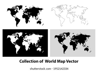 
Colletion of Worldmap Vector Background