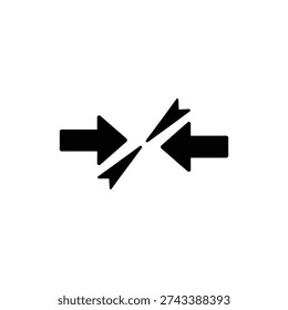 Colliding Arrows Conflict Resolution Icon