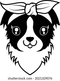 Collie Dog With Bandana is suitable for t-shirt, laser cutting, sublimation, hobby, cards, invitations, website or crafts projects. Perfect for magazine, news papers, posters, headers, invitation etc.