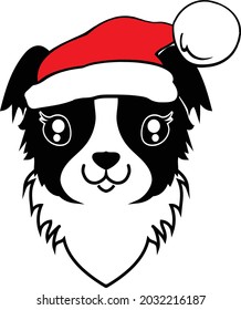 Collie Dog With Christmas Hat is suitable for t-shirt, laser cutting, sublimation, hobby, cards, invitations, website or crafts projects. Perfect for magazine, news papers, posters, invitations, 