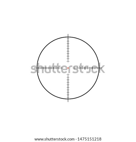 Collimator sight icon with red aim dot