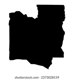 Collines department map, administrative division of Benin.