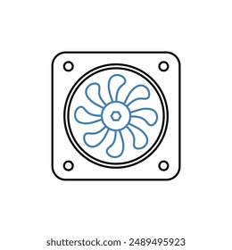 colling fan concept line icon. Simple element illustration. colling fan concept outline symbol design.