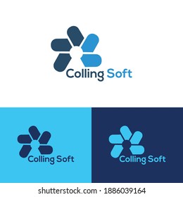 Colling Soft software company logo design templet.