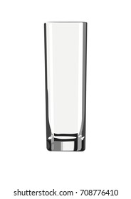 Collins glass realistic vector illustration isolated