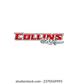 collins racing sticker vector logo