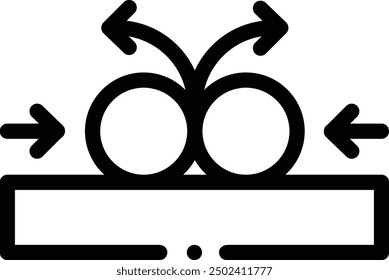 Collision icon. Thin Linear Style Design Isolated On White Background