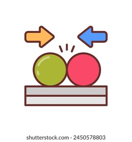 Collision  icon in vector. Logotype
