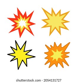 Collision icon vector set emoji isolated on white background