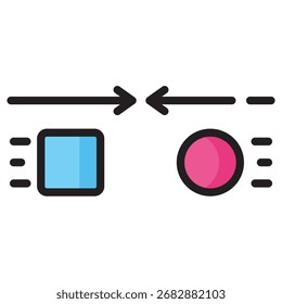 Collision Modern Vector Icon – Minimal Illustration Symbol Template for Web Mobile App UI Design