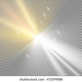 collision of two forces on a transparent background