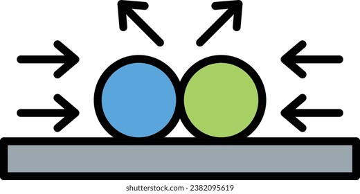 Collision vector icon. Can be used for printing, mobile and web applications.