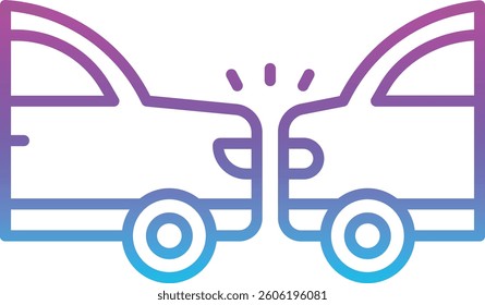 Collision vector icon. Can be used for printing, mobile and web applications.