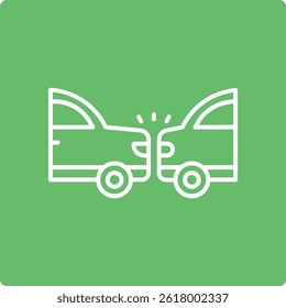 Icono de Vector de colisión. Se puede utilizar para aplicaciones de impresión, móviles y de Web.