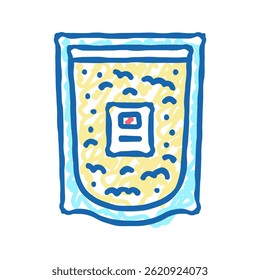 colloidal oatmeal doodle icon sketch vector. colloidal oatmeal sign. isolated symbol illustration