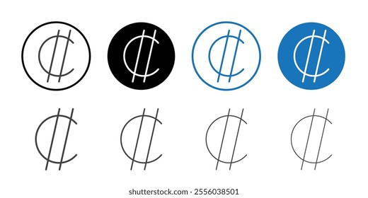 Collon sign icon Thin outline art symbol