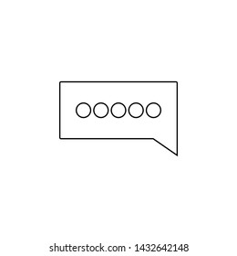 colloquial icon. Element of web for mobile concept and web apps icon. Outline, thin line icon for website design and development, app development