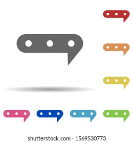 Colloquial in multi color style icon. Simple glyph, flat vector of web icons for ui and ux, website or mobile application