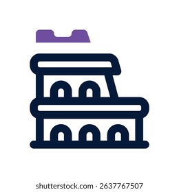 colloseum duotone icon. Sleek and modern vector icon for websites, mobile apps, marketing materials, and corporate design. Fully scalable and ready to use.