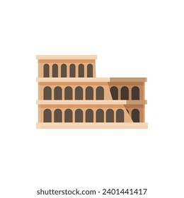 Colloseum vector illustration, colloseum flat icon
