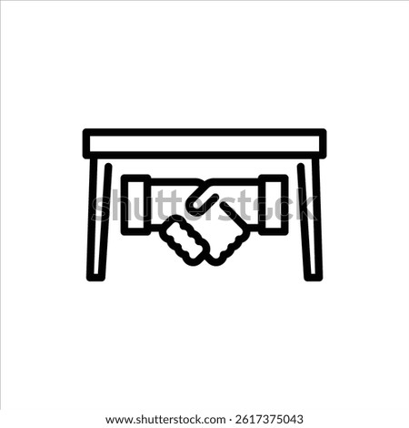 Collusion outline icon. corruption scandal black line illustration.