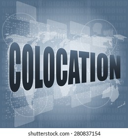 colocation - media communication on the internet vector