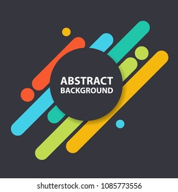 Coloful Abstract background material design collection, circle shape background template for website 