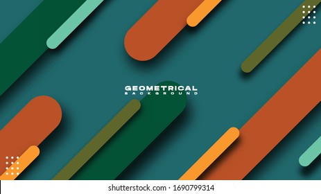 Coloful background template cut out 3d effect style vector illustration for greeting card booklet book cover poster banner invitation