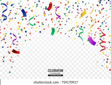 Coloful confetti background in celebration concept.