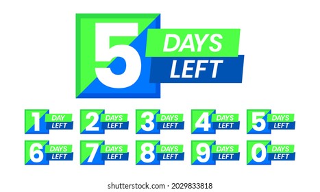 Coloful days left countdown promotion banner template.
