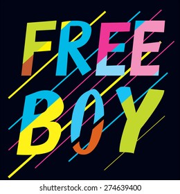 coloful free boy tee design
