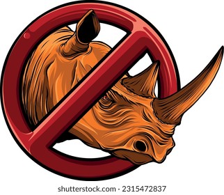 coloful head rhino. vector illustration design draw