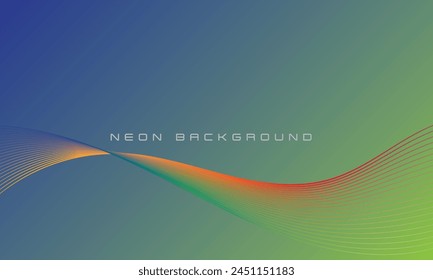 Coloful neon gradient backgroun vector for flyers, social media banners or business cards