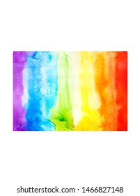 Coloful rainbow watercolor backgound with place for text, quote, slogan 