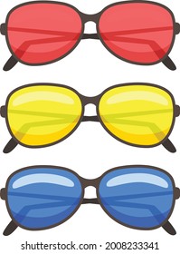 Farbige Brille, Vektorkunst und Illustration
