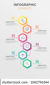 Coloful Timeline Vertical Infographic Template. Step By Step. Vector Illustration