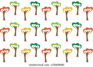 Coloful trees pattern