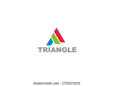 Coloful triangle shape logo design elements