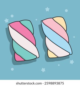 Coloful twister marsmallow vector images