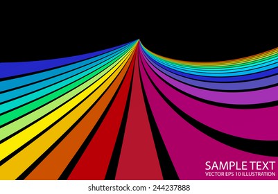 Coloful vector background illustration space template - Vector color abstract rainbow background template