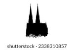 cologne cathedral silhouette, high quality vector