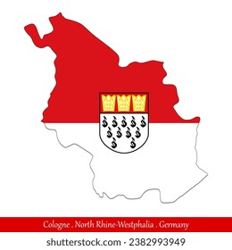 Cologne Flag - North Rhine-Westphalia,Germany (EPS)