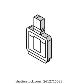 cologne fragrance bottle perfume isometric icon vector. cologne fragrance bottle perfume sign. isolated symbol illustration