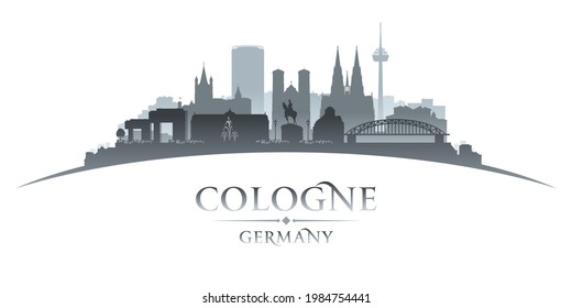 Cologne Germany city skyline silhouette. Vector illustration svg