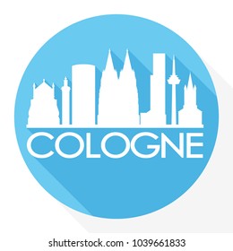 Cologne Germany Flat Icon Skyline Silhouette Design City Vector Art.