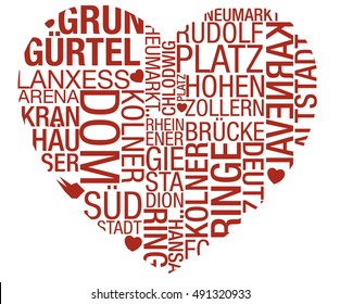 Cologne Heart Typography