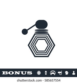 Cologne icon flat. Black pictogram on white background. Vector illustration symbol and bonus button