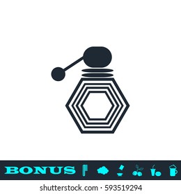 Cologne icon flat. Black pictogram on white background. Vector illustration symbol and bonus button
